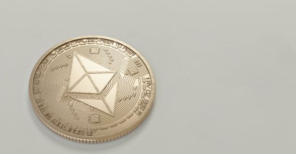 Ethereum - Round Gold-colored Ethereum Coin