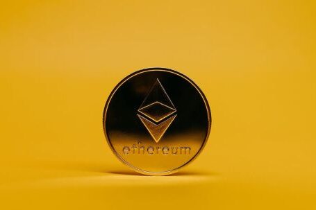 Ethereum - Ethereum Coin on Yellow Background