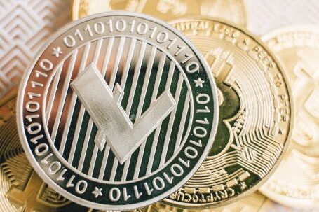 Litecoin - Close-Up Shot of Coins