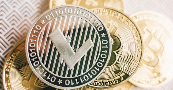 Litecoin - Close-Up Shot of Coins