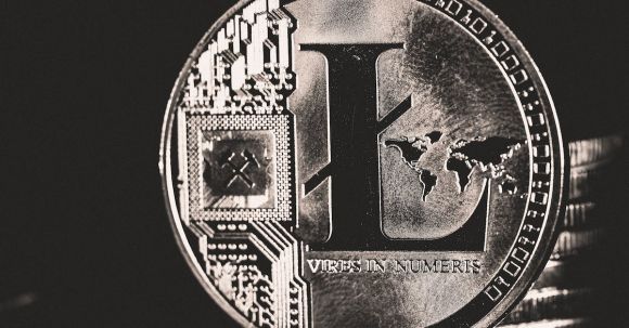 Litecoin - Black and White Photo of a Coin