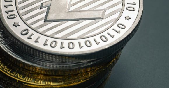 Litecoin - Close-Up Shot of a Stack of Coins