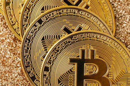 Bitcoin - Close-Up Shot of Bitcoins